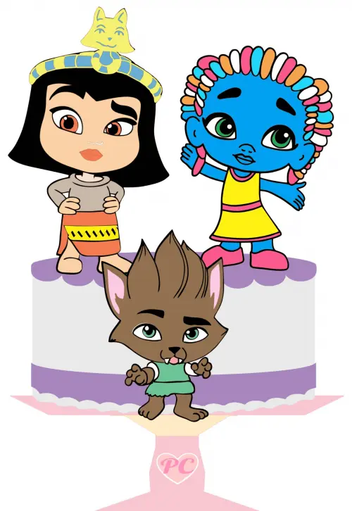 Arquivo de corte topo de bolo Super monsters