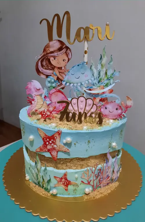 Arquivo de corte topo de bolo Sereia