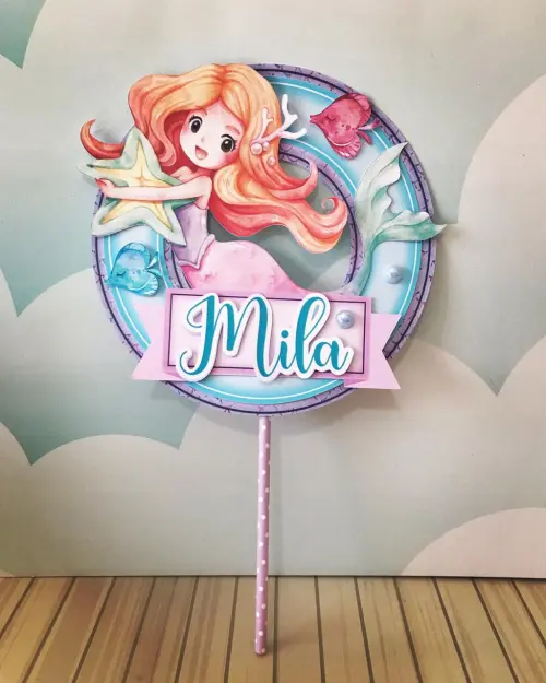 Arquivo de corte topo de bolo Sereia