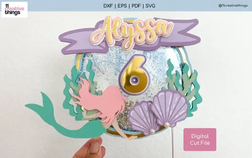 Arquivo de corte topo de bolo Sereia