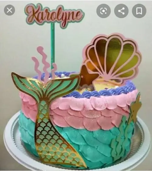 Arquivo de corte topo de bolo Sereia