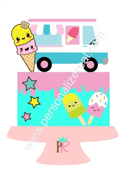 Arquivo de corte topo de bolo Sorvete