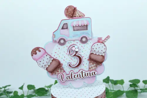 Arquivo de corte topo de bolo Sorvete