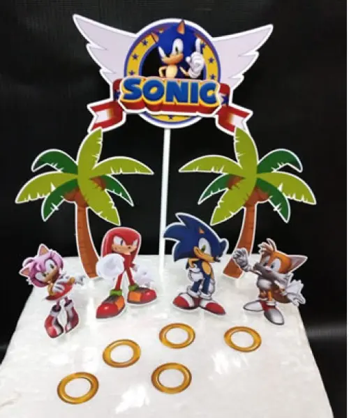 Arquivo de corte topo de bolo Sonic