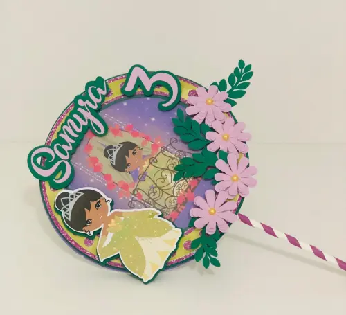 Arquivo de corte topo de bolo Princesa Tiana