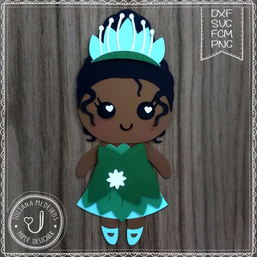 Arquivo de corte topo de bolo Princesa Tiana