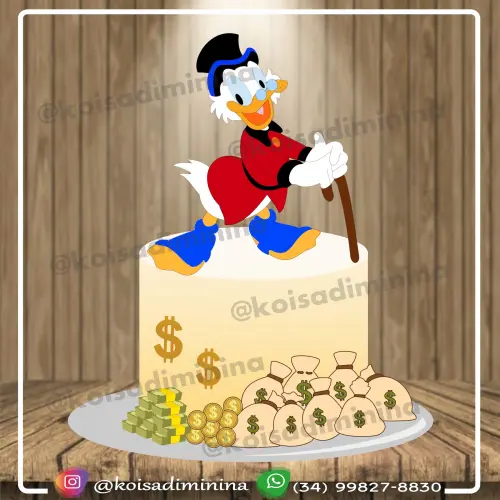 Arquivo de corte topo de bolo Tio Patinhas