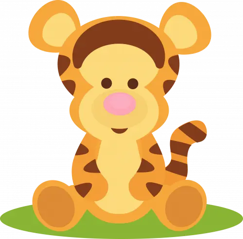 Arquivo de corte topo de bolo Tigre Baby Cute