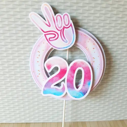 Arquivo de corte topo de bolo Tie Dye