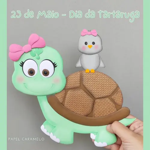 Arquivo de corte topo de bolo Tartaruga cut