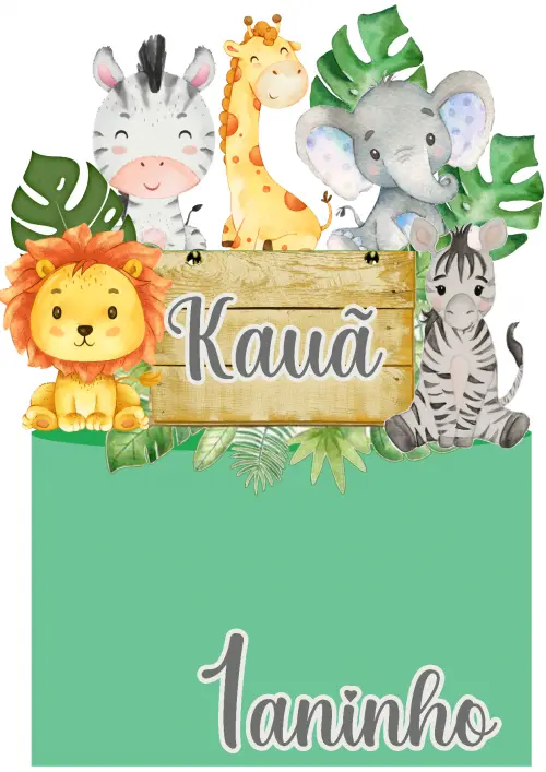 Arquivo de corte topo de bolo SAFARI