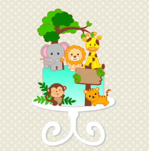 Arquivo de corte topo de bolo SAFARI