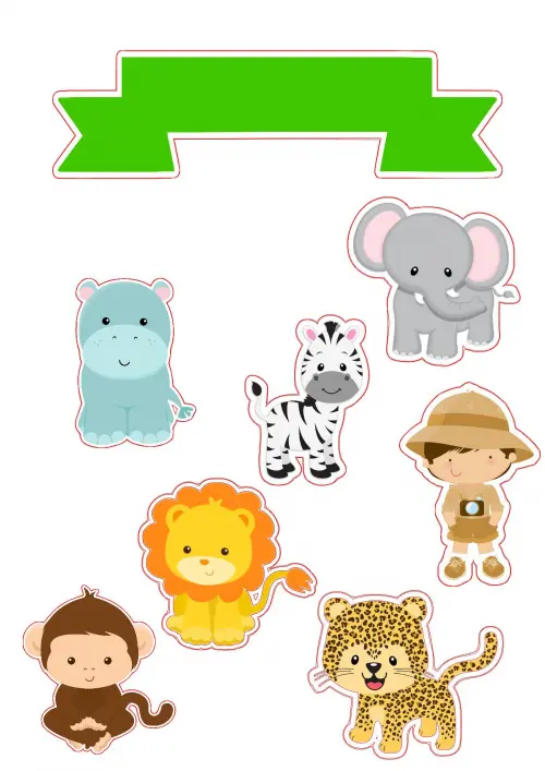 Arquivo de corte topo de bolo SAFARI