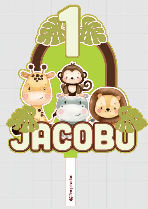 Arquivo de corte topo de bolo SAFARI