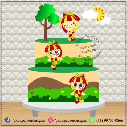 Arquivo de corte topo de bolo Sitio do pica pau amarelo