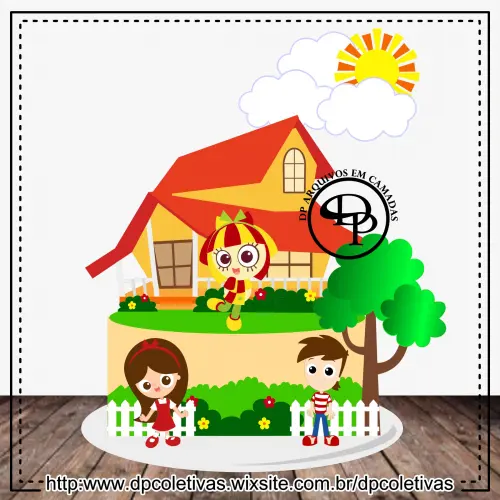 Arquivo de corte topo de bolo Sitio do pica pau amarelo