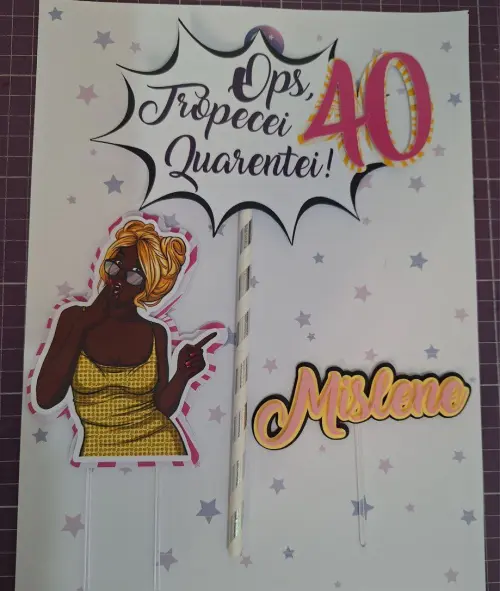 Arquivo de corte topo de bolo quarentei