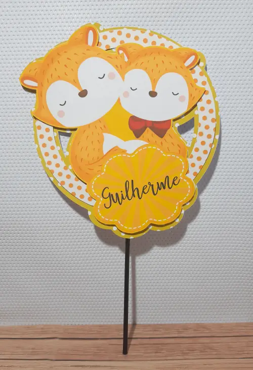 Arquivo de corte topo de bolo Raposinha