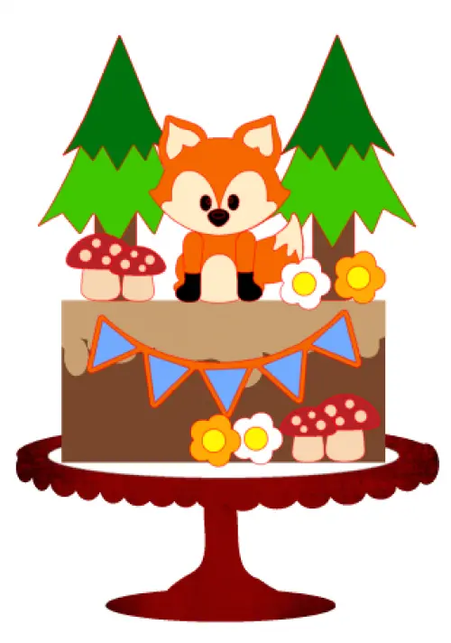 Arquivo de corte topo de bolo Raposinha