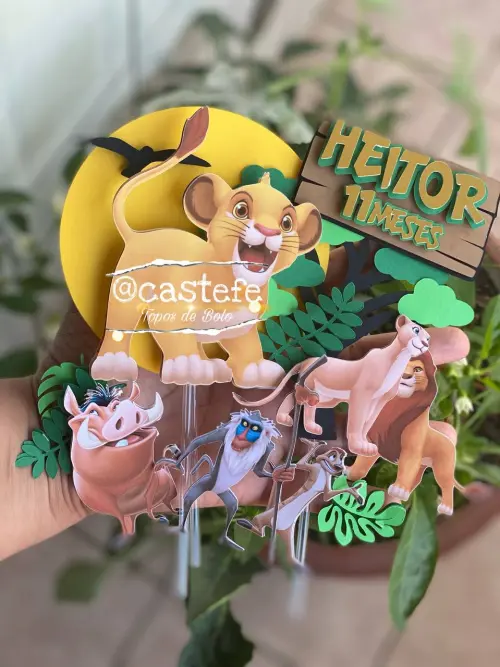 Arquivo de corte topo de bolo Rei leão