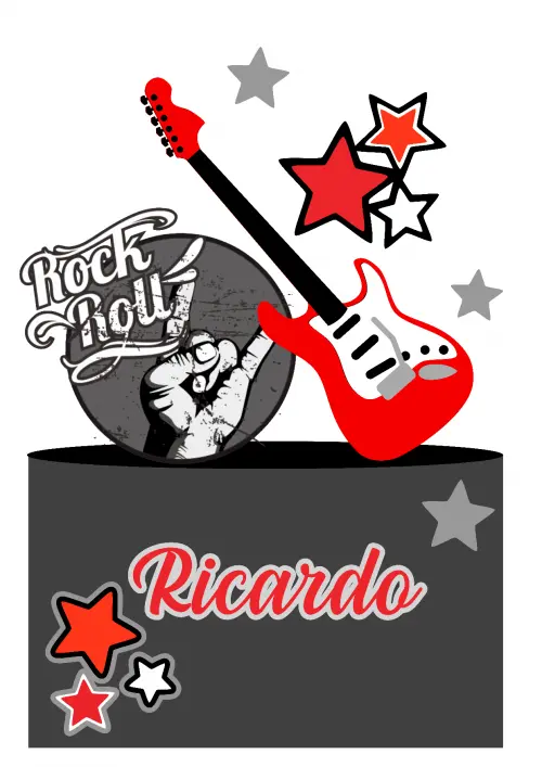 Arquivo de corte topo de bolo Rock