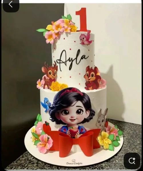 Arquivo de corte topo de bolo Branca de Neve realista