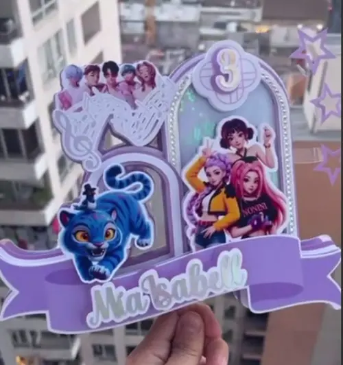 Arquivo de corte topo de bolo guereras k pop
