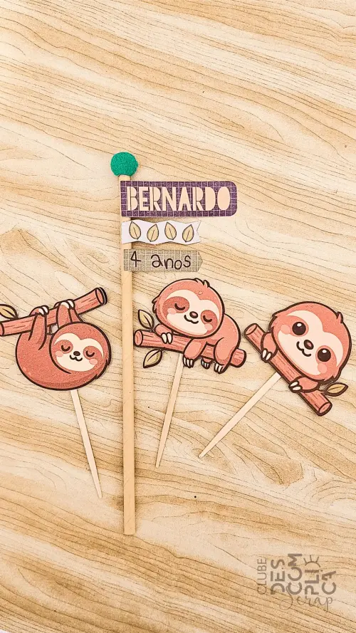 Arquivo de corte topo de bolo preguicinha