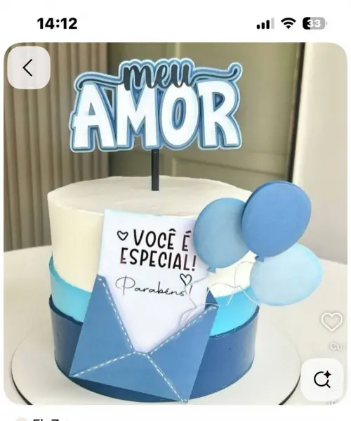 Arquivo de corte topo de bolo meu amor cartas