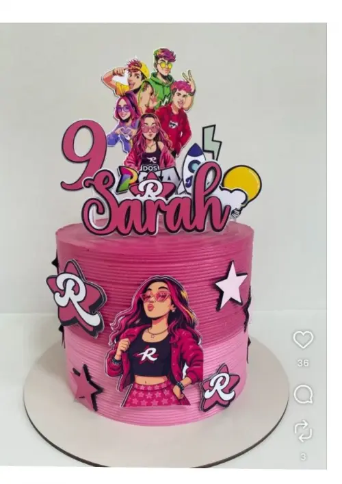 Arquivo de corte topo de bolo emilly dos rosas