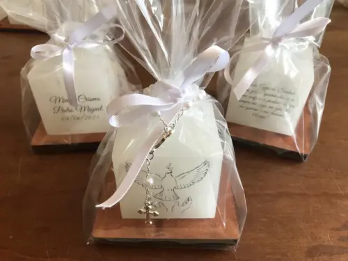 Vela lembrança de crisma e batizado