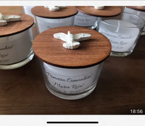 Vela Personalizada com Espirito Santo Crisma