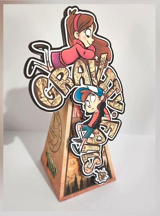 kit personalizados Tema GRAVITY FALLS (20 Peças)caixinhas e lemb