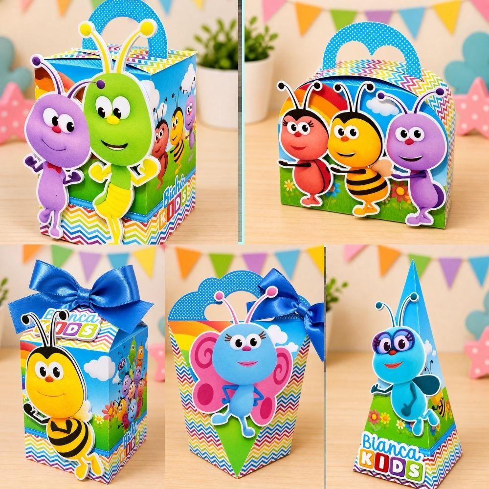 Kit Festa Bichi Kids Personalizado Luxo | Caixinhas Decoradas Pre