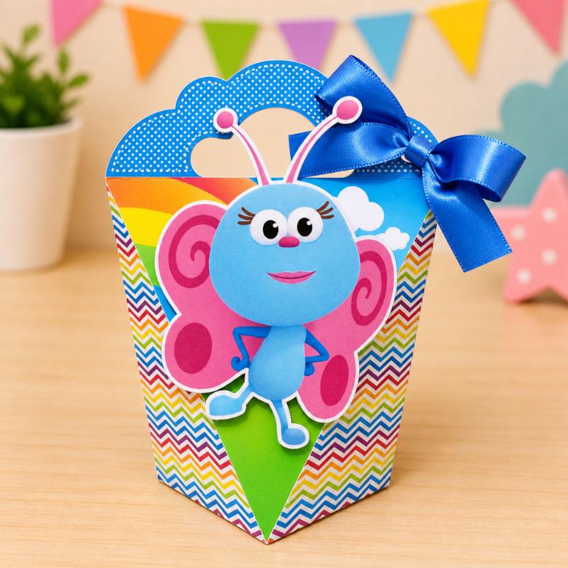 Kit Festa Bichi Kids Personalizado Luxo | Caixinhas Decoradas Pre