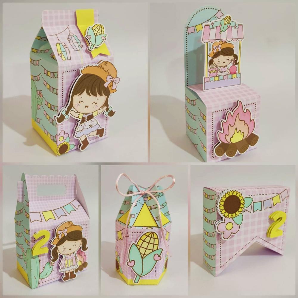 Kit Festa Junina Candy Personalizado Luxo | Caixinhas Decoradas P