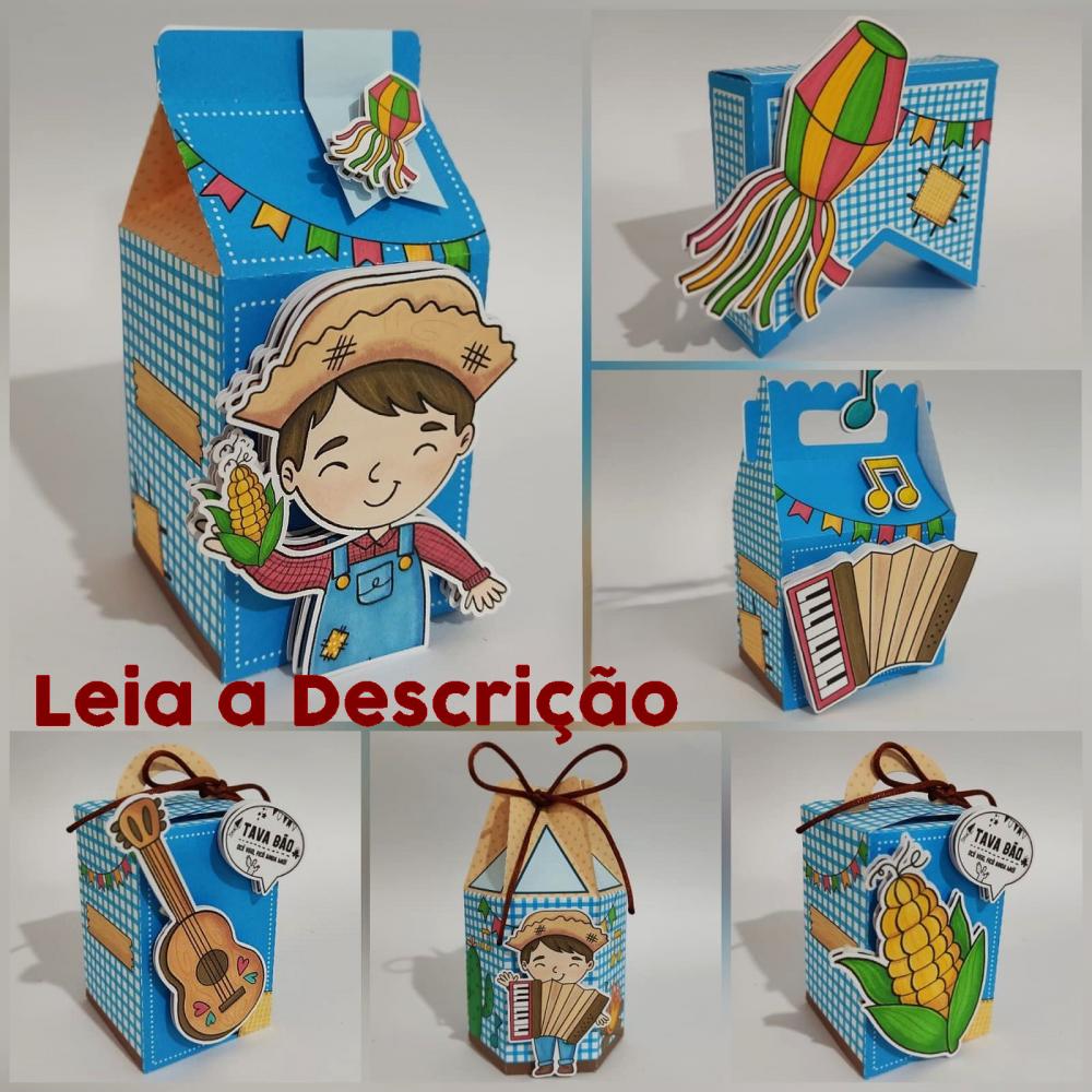 Kit Festa Arraial Menino Personalizado Luxo | Caixinhas Decoradas