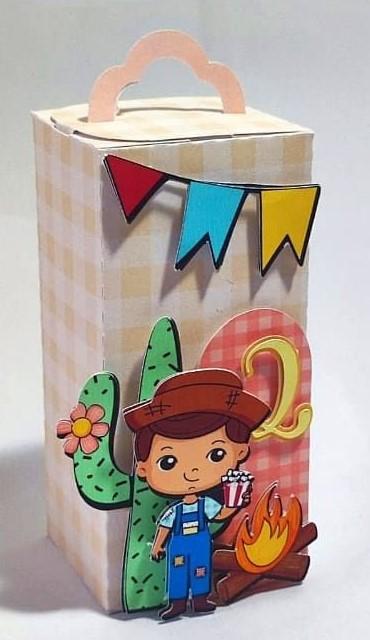 Kit Festa Junina 26 Personalizado Luxo | Caixinhas Decoradas Prem