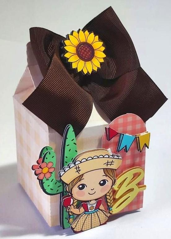 Kit Festa Junina 26 Personalizado Luxo | Caixinhas Decoradas Prem