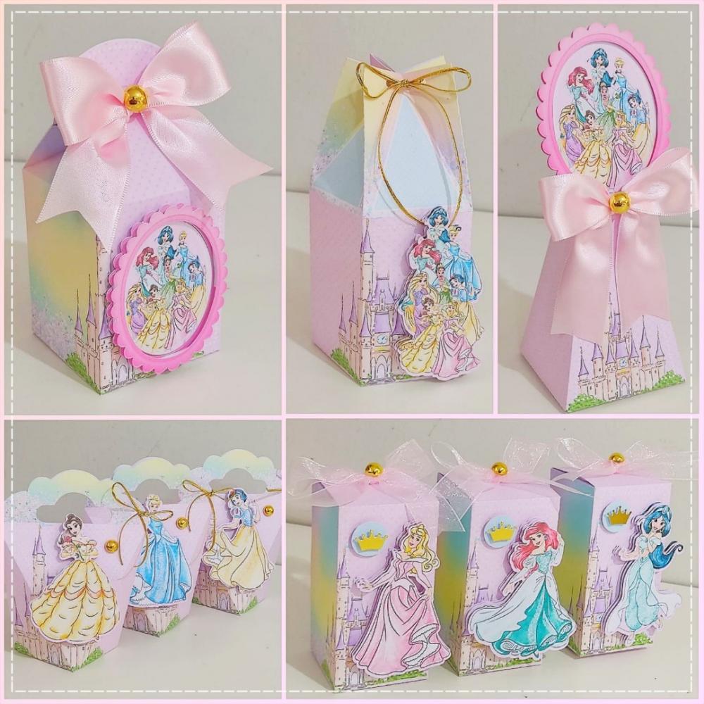 Kit Princesas Personalizado Luxo | Caixinhas Decoradas Premium | 