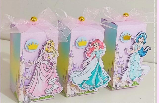 Kit Princesas Personalizado Luxo | Caixinhas Decoradas Premium | 