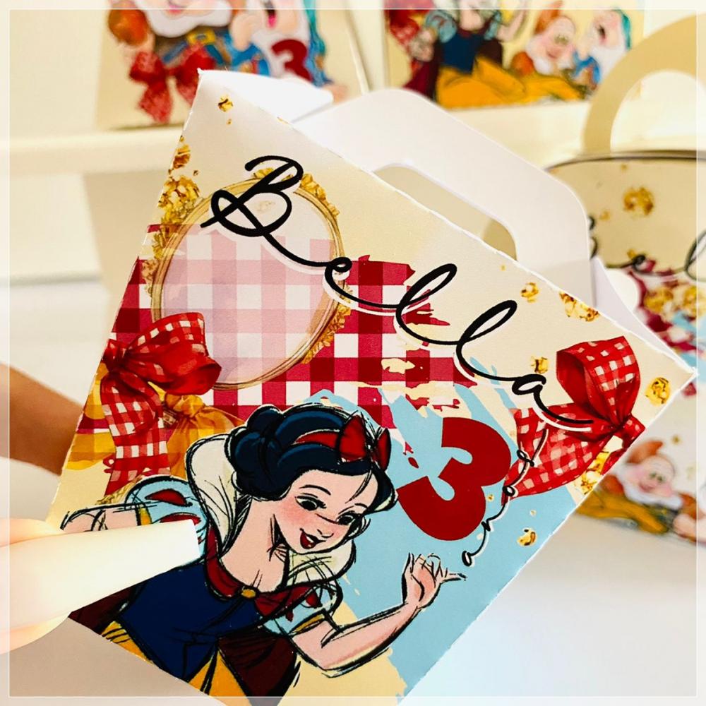 Kit Branca de Neve-SA| Festa Infantil | Kit Econômico Pegue e Mo