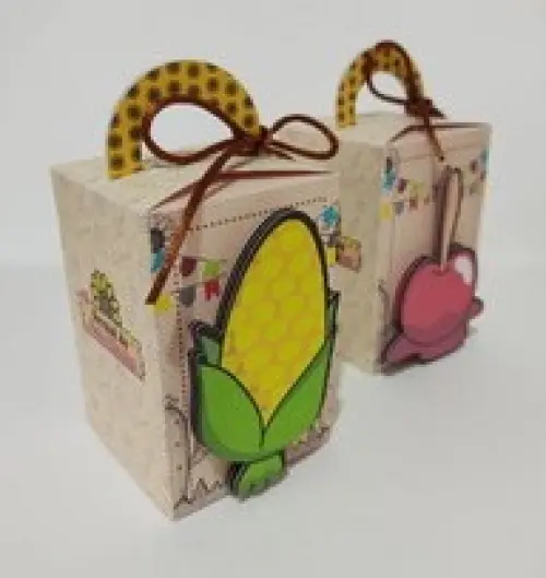 Kit Festa Arraial 01 Personalizado Luxo | Caixinhas Decoradas Pre