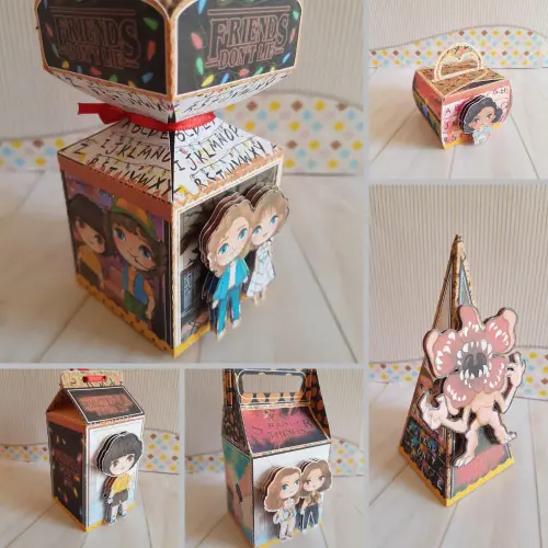Kit STRANGER THINGS 122 Personalizado Luxo | Caixinhas Decoradas Premium | 15 Peças