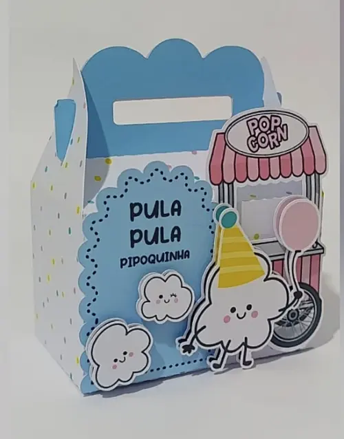 Kit PIPOCA Personalizado Luxo | Caixinhas Decoradas Premium | 30 
