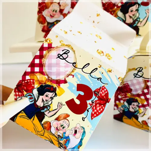 Kit Branca de Neve-SA| Festa Infantil | Kit Econômico Pegue e Mo