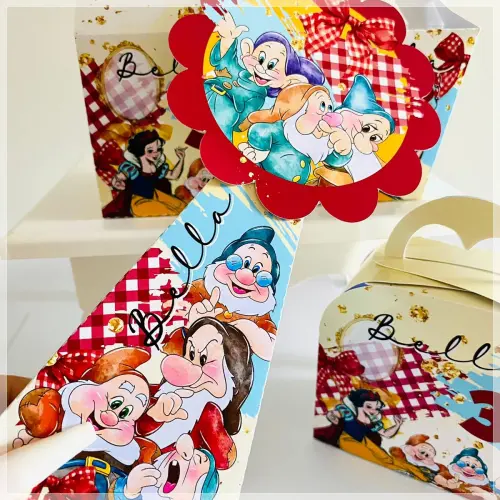 Kit Branca de Neve-SA| Festa Infantil | Kit Econômico Pegue e Mo