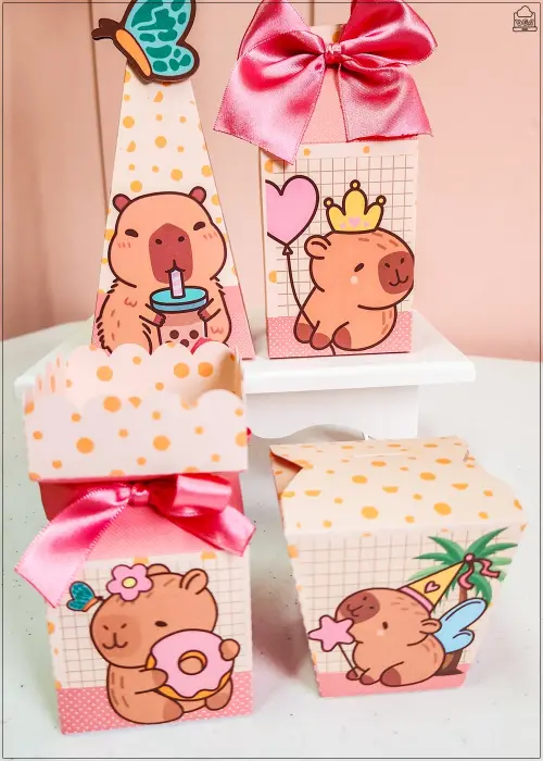 Kit Capivara-SA| Festa Infantil | Kit Econômico Pegue e Monte |20 Peças