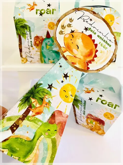 Kit Dinossauro 01-SA| Festa Infantil | Kit Econômico Pegue e Mon