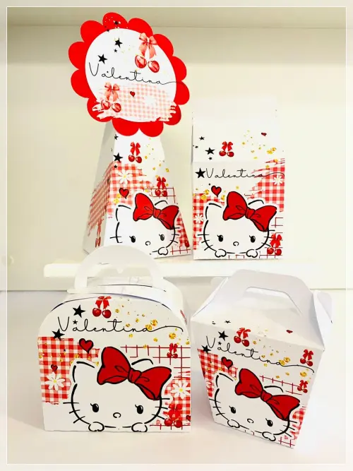 Kit Hello Kitty-SA| Festa Infantil | Kit Econômico Pegue e Monte |16 Peças